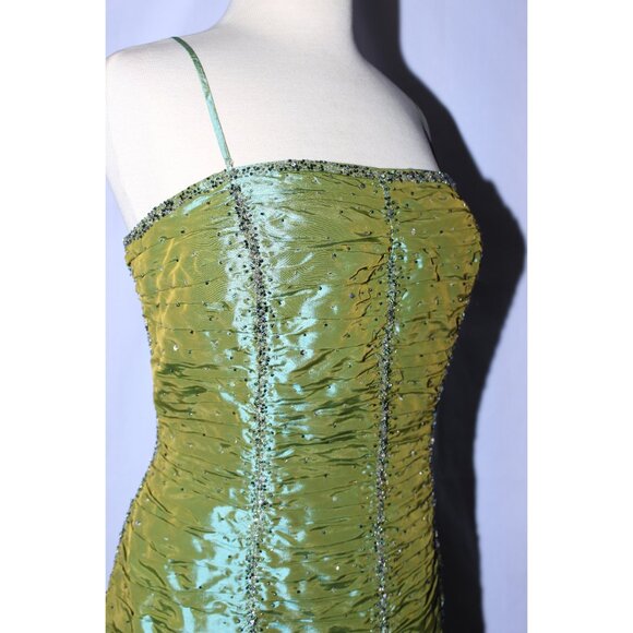 MayQueen #528 Pleated Taffeta Prom or Ball Gown-Size 2X-SAGE GREEN-NEW With Tags - Picture 6 of 6